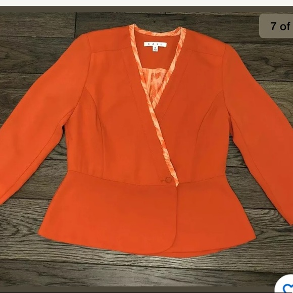 CAbi Jane Peplum Polyester Blazer Grenadine Size 4 - Picture 5 of 8